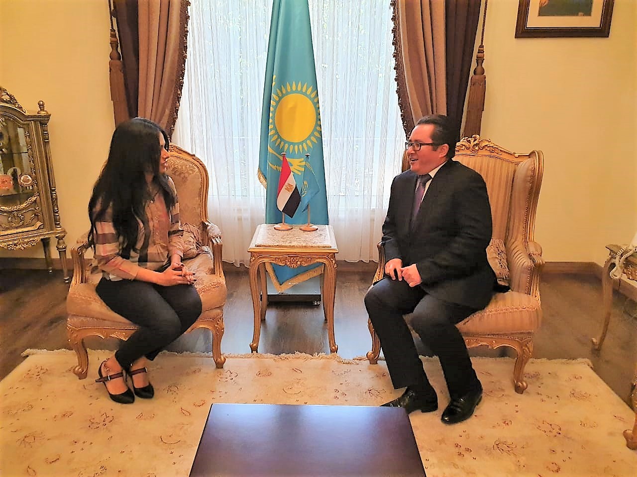 Sheikha Al Thani - Arman Issagaliyev - SATUC intends to cooperate with Kazakhstan - شيخه ال ثاني - كأس العالم ساتوك - كازخستان (1)